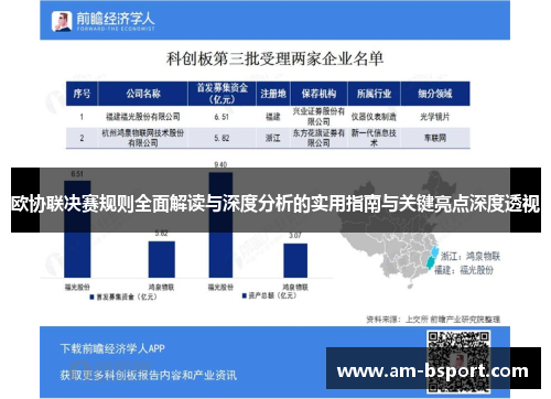 欧协联决赛规则全面解读与深度分析的实用指南与关键亮点深度透视